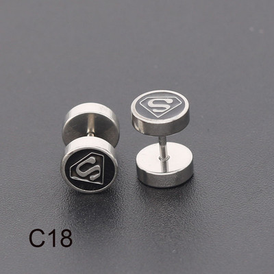 Naušnice s utegom i utegom od nehrđajućeg čelika za muškarce, žene, punk naušnice s gotičkim uzorkom, modni piercing nakit, veleprodaja