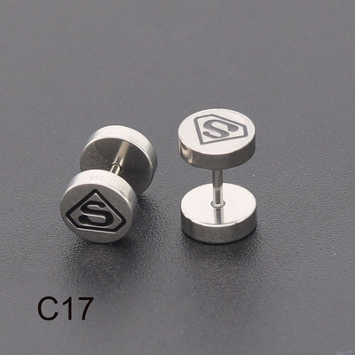 Naušnice s utegom i utegom od nehrđajućeg čelika za muškarce, žene, punk naušnice s gotičkim uzorkom, modni piercing nakit, veleprodaja