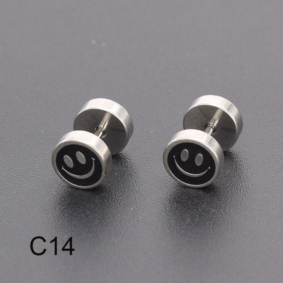 Naušnice s utegom i utegom od nehrđajućeg čelika za muškarce, žene, punk naušnice s gotičkim uzorkom, modni piercing nakit, veleprodaja