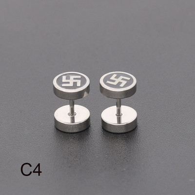 Naušnice s utegom i utegom od nehrđajućeg čelika za muškarce, žene, punk naušnice s gotičkim uzorkom, modni piercing nakit, veleprodaja