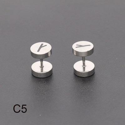 Naušnice s utegom i utegom od nehrđajućeg čelika za muškarce, žene, punk naušnice s gotičkim uzorkom, modni piercing nakit, veleprodaja