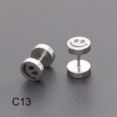 Naušnice s utegom i utegom od nehrđajućeg čelika za muškarce, žene, punk naušnice s gotičkim uzorkom, modni piercing nakit, veleprodaja