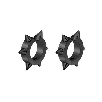 Cercei cu nituri din oțel titan pentru bărbați, femei, cercei falși, fără piercing, din oțel inoxidabil, bijuterii de modă punk rock hiphop