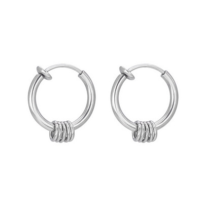 Naušnice sa zakovicama od titanijskog čelika za muškarce Žene Lažne naušnice bez piercinga Punk Rock Hiphop Modni nakit od nehrđajućeg čelika