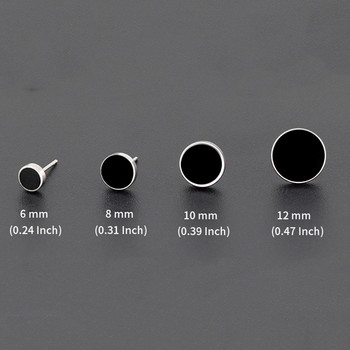 Ανδρικά σκουλαρίκια Μοντέρνα σκουλαρίκια από τιτάνιο από ατσάλι στρογγυλά σκουλαρίκια για άντρες από ανοξείδωτο ατσάλι Μαύρα σκουλαρίκια σταγόνας Ζευγάρι Piercing κοσμήματα