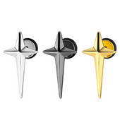 Hip-hop titán acél keresztmetszetű fülbevalók férfiaknak, rozsdamentes acél csillagos egyszemélyes fülbevalók uniszex hippi ékszerek beszállítói