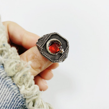Νέο σετ Gem Star Moon Ring για Ανδρικό Απλό Δαχτυλίδι Εξατομικευμένο Vintage Δαχτυλίδι για Παρουσίαση σε Δεξιό πάρτι