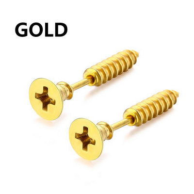 2PC modne punk muške ženske naušnice s nitnama Antialergijski nehrđajući čelik Body Piercing naušnice s nitnama nakit