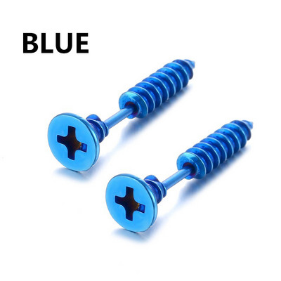 2PC modne punk muške ženske naušnice s nitnama Antialergijski nehrđajući čelik Body Piercing naušnice s nitnama nakit