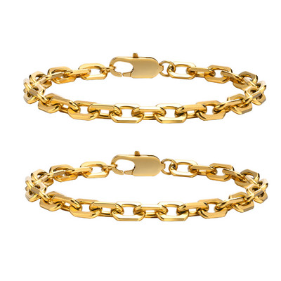 Paprastos 6,5 mm „Belcher“ grandinėlės apyrankės vyrams, papuošalai, vandeniui atspari nerūdijančio plieno kvadratinė geometrinė apyrankė, dovanos jam