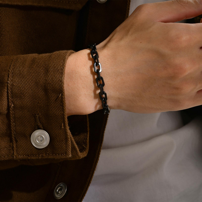 Paprastos 6,5 mm „Belcher“ grandinėlės apyrankės vyrams, papuošalai, vandeniui atspari nerūdijančio plieno kvadratinė geometrinė apyrankė, dovanos jam