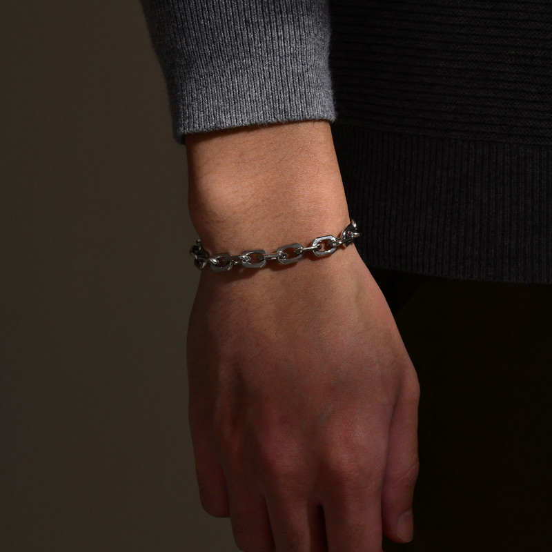 Paprastos 6,5 mm „Belcher“ grandinėlės apyrankės vyrams, papuošalai, vandeniui atspari nerūdijančio plieno kvadratinė geometrinė apyrankė, dovanos jam