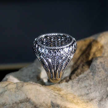 Δημοφιλή Ευρωπαϊκά και Αμερικάνικα ανδρικά δαχτυλίδια με ένθετα διαμάντια πολυτελείας Hip-Hop Ρετρό κοσμήματα