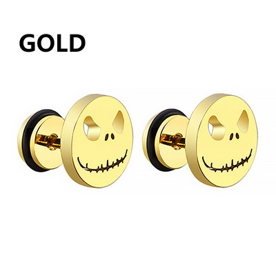 2 бр. Вертикален черен среден пръст от неръждаема стомана нагоре Жени Мъже Cool Rock Geometric Shaped Stud Ear Jewelry Gifts