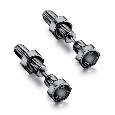 2 бр. Нови готически унисекс пънк рок неръждаема стомана винт за пирон обеци за пиърсинг Новост Бижута за пиърсинг Бижута за рок пиърсинг