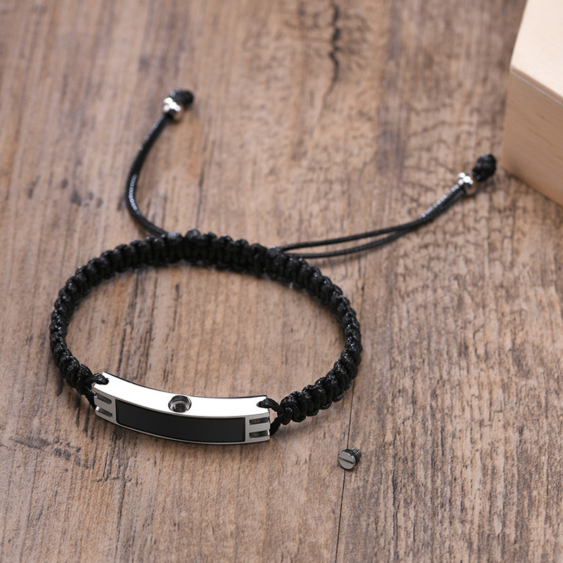 Pelnu rokassprādze, vīriešu kremācijas urnu pīta rokassprādze, pelnu rotaslietas viņam, nerūsējošā tērauda vīriešu urnas dāvana