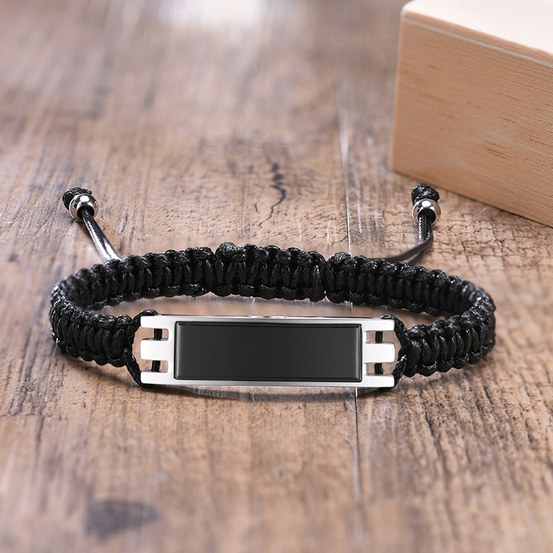 Pelnu rokassprādze, vīriešu kremācijas urnu pīta rokassprādze, pelnu rotaslietas viņam, nerūsējošā tērauda vīriešu urnas dāvana