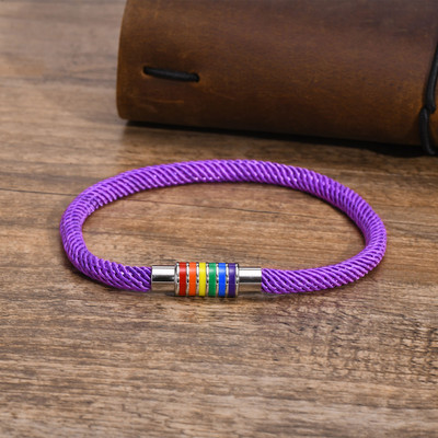 Muške jednostavne, ležerne narukvice s lančićima od pletenog užeta, vodootporne šarene kopče od nehrđajućeg čelika, narukvica s privjescima, poklon nakit