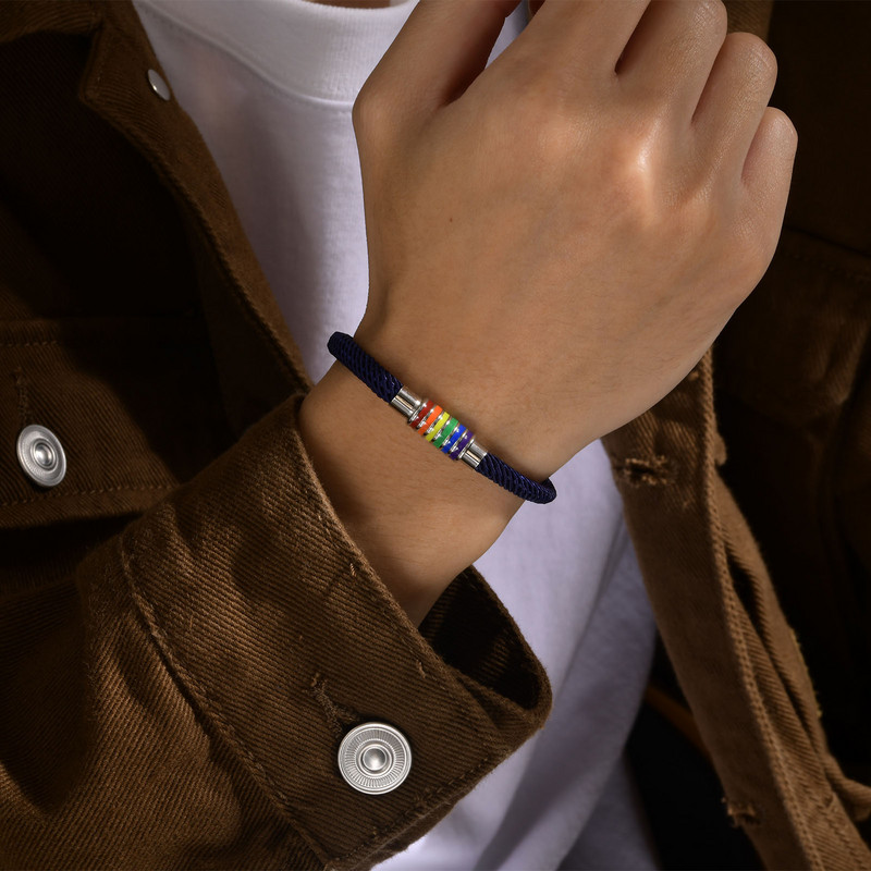 Muške jednostavne, ležerne narukvice s lančićima od pletenog užeta, vodootporne šarene kopče od nehrđajućeg čelika, narukvica s privjescima, poklon nakit