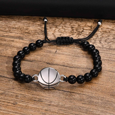 Hétköznapi futballkarkötők férfiaknak fiúknak fociparti szívességek ajándékok, állítható hosszúságú szövött zsinór kötél lánc gyöngyök bájos karkötő