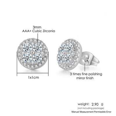 Modne hip-hop naušnice s ledenim klinovima za muškarce Hiphop zlatne boje Okrugle Iced Out cirkonski dodaci za bušenje ušiju Nakit za osobnost