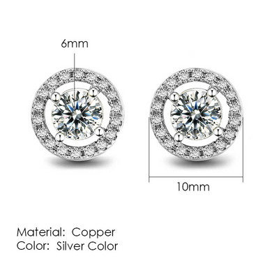 Modne hip-hop naušnice s ledenim klinovima za muškarce Hiphop zlatne boje Okrugle Iced Out cirkonski dodaci za bušenje ušiju Nakit za osobnost