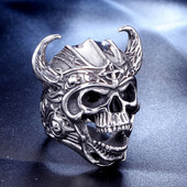 Vintage Skeleton Warrior Gladiator Ring Férfi Női Divatos Hip Rock Punk Gyűrűk Ékszer Ajándék Állítható