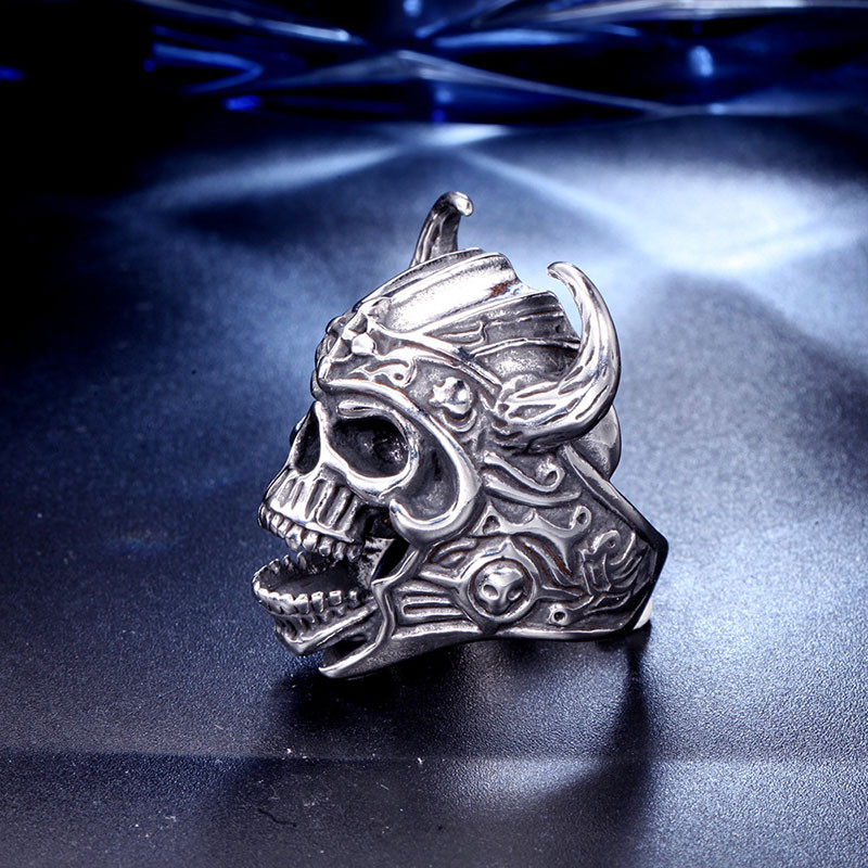 Vintage Skeleton Warrior Gladiator Ring Férfi Női Divatos Hip Rock Punk Gyűrűk Ékszer Ajándék Állítható