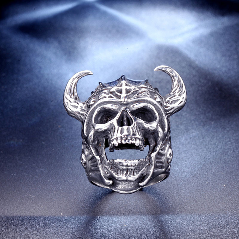 Vintage Skeleton Warrior Gladiator Ring Férfi Női Divatos Hip Rock Punk Gyűrűk Ékszer Ajándék Állítható