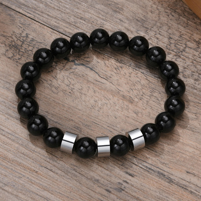 Narukvice s tigrovim okom od 8 mm za muškarce s elastičnom muškom narukvicom za surfere, nakit