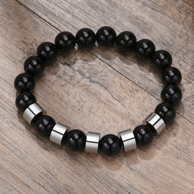 Narukvice s tigrovim okom od 8 mm za muškarce s elastičnom muškom narukvicom za surfere, nakit