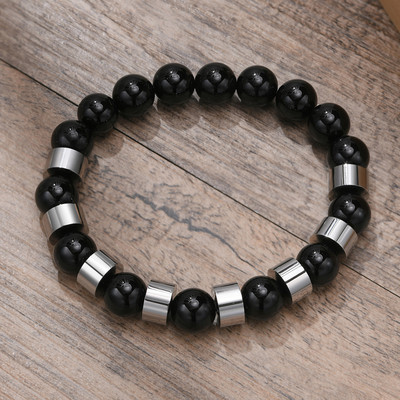 Narukvice s tigrovim okom od 8 mm za muškarce s elastičnom muškom narukvicom za surfere, nakit