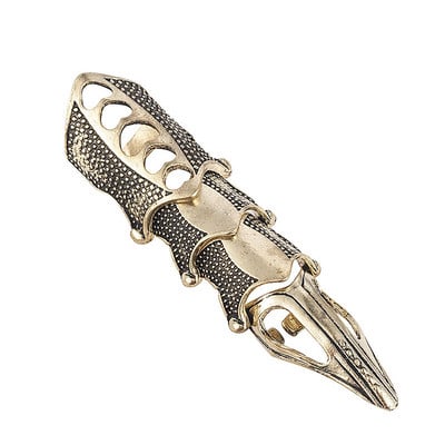 Ρετρό Punk Gothic Armor Δαχτυλίδι εύκαμπτο Metal Assassin Scroll Joint Knuckle Metal Full Finger Ring για άνδρες Γυναικεία κοσμήματα