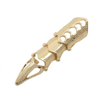 Ρετρό Punk Gothic Armor Δαχτυλίδι εύκαμπτο Metal Assassin Scroll Joint Knuckle Metal Full Finger Ring για άνδρες Γυναικεία κοσμήματα