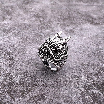 14 stili Punk Stils Vilks Čūska Pūķis Dzīvnieku Gredzens Mode Vīriešu Gredzens Pārspīlēts Roka Gredzens Rotaslietas Dāvana Regulējams