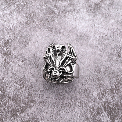 14 stili Punk Stils Vilks Čūska Pūķis Dzīvnieku Gredzens Mode Vīriešu Gredzens Pārspīlēts Roka Gredzens Rotaslietas Dāvana Regulējams