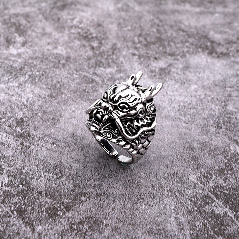 14 stili Punk Stils Vilks Čūska Pūķis Dzīvnieku Gredzens Mode Vīriešu Gredzens Pārspīlēts Roka Gredzens Rotaslietas Dāvana Regulējams