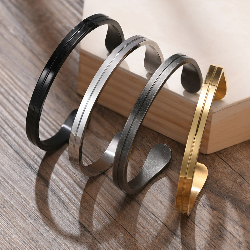 Vīriešu plānā aproce, nerūsējošā tērauda aproču rokassprādze, plāna aproce, puiša aproce, dāvanas viņam, tēva dienas dāvanas