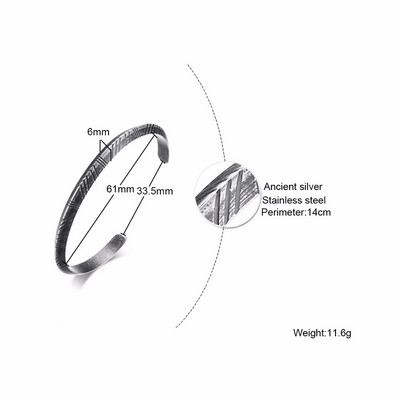 Viking Tribal Arrow Cuff Klassikaline norra käevõru, meeste käevõru, roostevabast terasest keldi stiilis manseti käevõrud