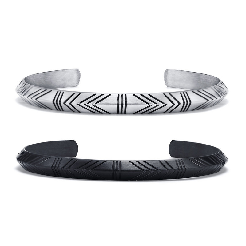 Viking Tribal Arrow Cuff Klassikaline norra käevõru, meeste käevõru, roostevabast terasest keldi stiilis manseti käevõrud