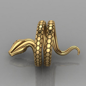 Charm Golden Snake Ring Blue Rhinestone Inlaid Snake δαχτυλίδι για άνδρες και γυναίκες Μόδα Ευγενή κοσμήματα Δώρα Drop Shipping