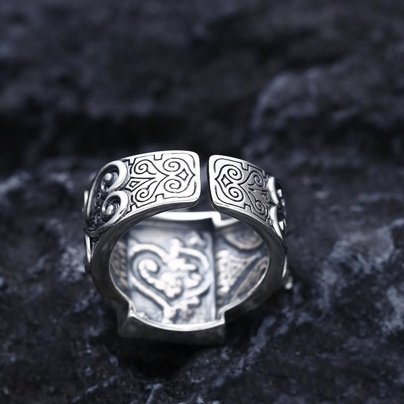 Vintage gotikas pokera gredzeni vīriešiem Sievietēm Pīķa dūzis Spēļu kārtis Moderni rotaslietas Aksesuāri Kāzu banketu gredzens ar maināmu izmēru