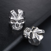 Vintage Halloween Skull Monster δαχτυλίδια για άνδρες Γυναικεία Πανκ Σκελετός Hip Hop Rock Κοσμήματα Δώρα Μοντέρνα ανοιχτό δαχτυλίδι ρυθμιζόμενο
