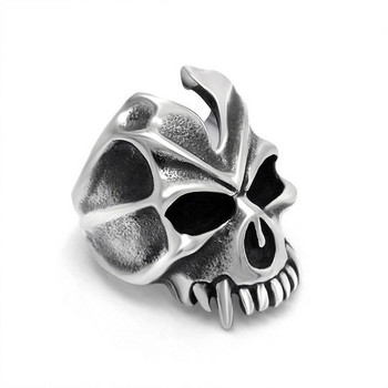 Vintage Halloween Skull Monster δαχτυλίδια για άνδρες Γυναικεία Πανκ Σκελετός Hip Hop Rock Κοσμήματα Δώρα Μοντέρνα ανοιχτό δαχτυλίδι ρυθμιζόμενο