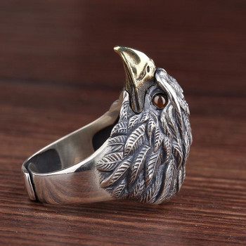 Винтидж пръстен с орел за мъже, жени, готически животни, хип-хоп рок пръстен, популярност, личност, ниша, бижута, подарък, регулируем размер