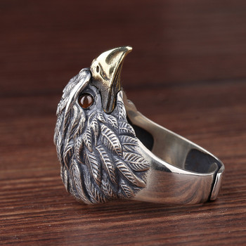 Винтидж пръстен с орел за мъже, жени, готически животни, хип-хоп рок пръстен, популярност, личност, ниша, бижута, подарък, регулируем размер