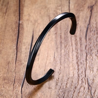 Stilinga vyriška susukta rankogalių apyrankė su maža riešo Mobius apyranke, alergiją mažinanti nerūdijančio plieno papuošalai Tėvo dienos dovana