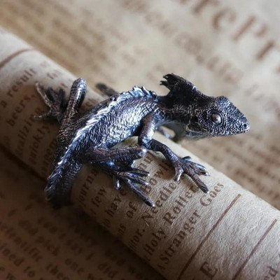 Vintage Lizard Gyűrűk Férfiak Női Divatos Gecko Hip Hop Rock Gyűrű Ékszer Ajándék