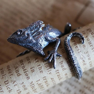 Vintage Lizard Gyűrűk Férfiak Női Divatos Gecko Hip Hop Rock Gyűrű Ékszer Ajándék