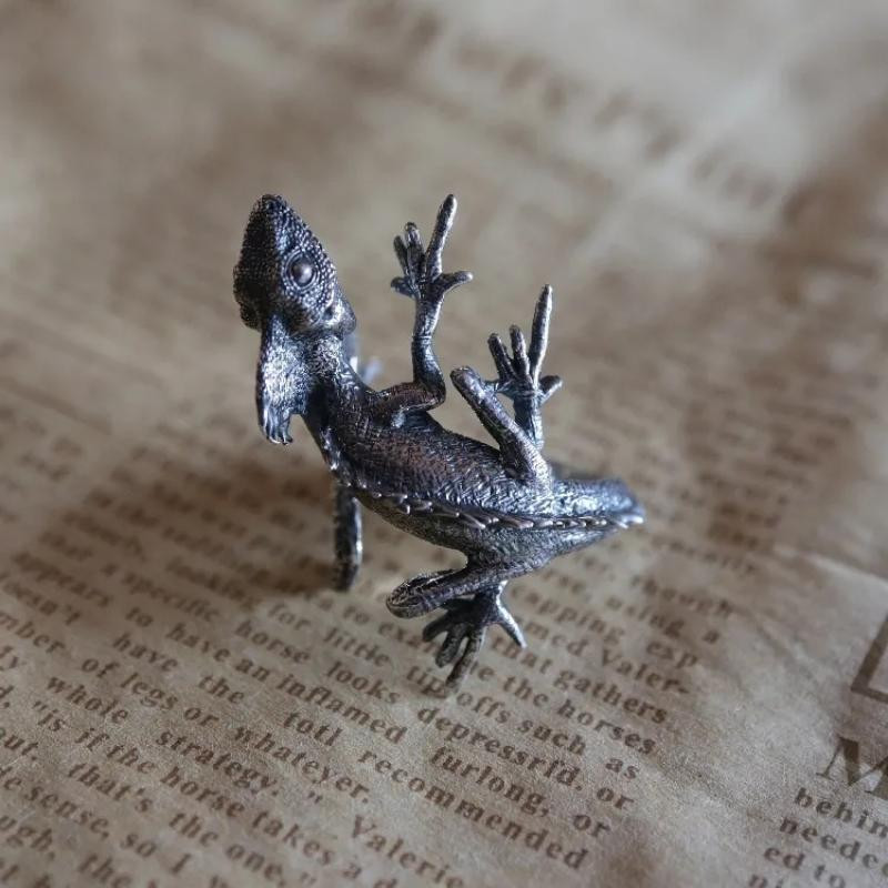 Vintage Lizard Gyűrűk Férfiak Női Divatos Gecko Hip Hop Rock Gyűrű Ékszer Ajándék